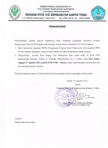 PENGUMUMAN PRODI TUBAN